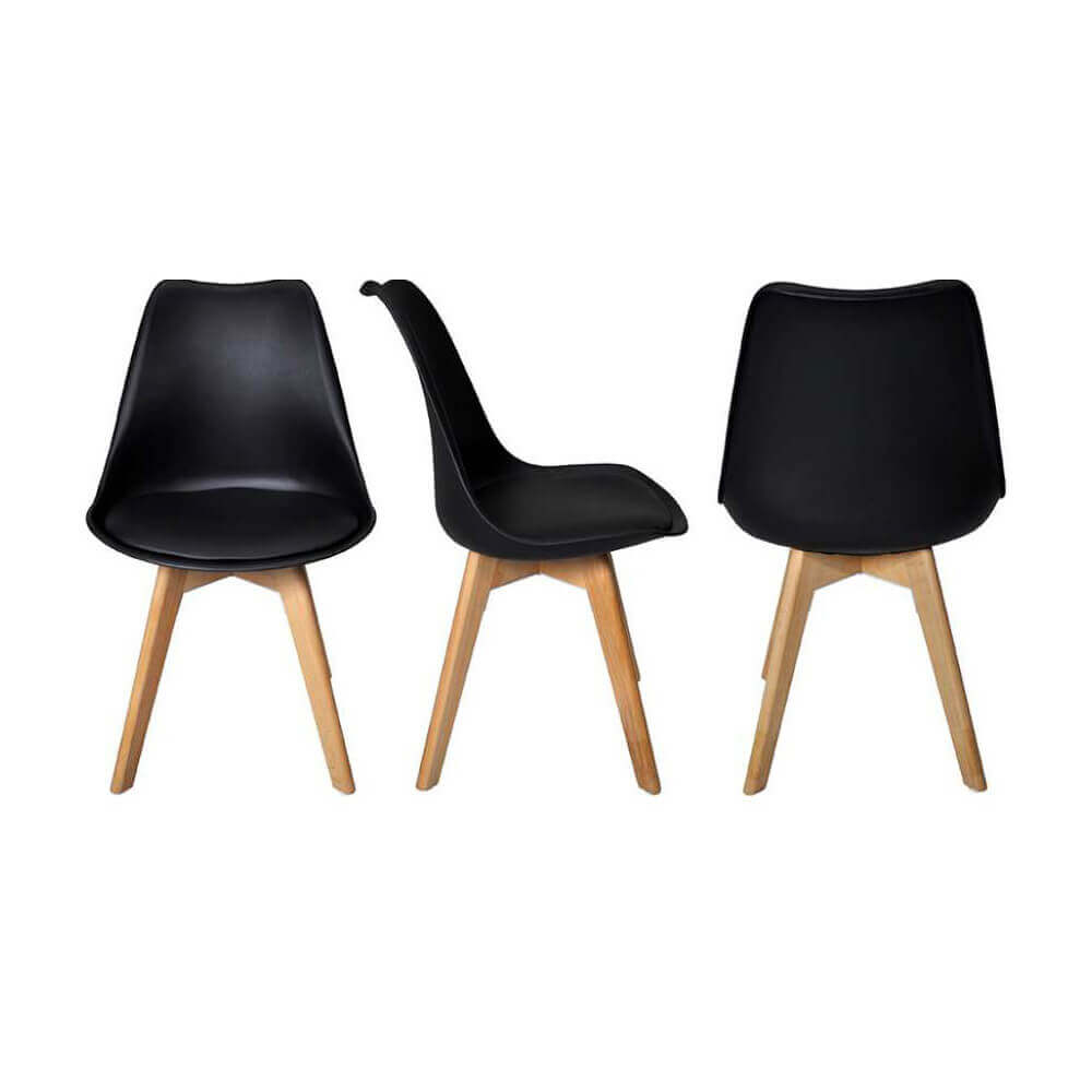 SEDIA MARSIGLIA NERA SET 4 PZ