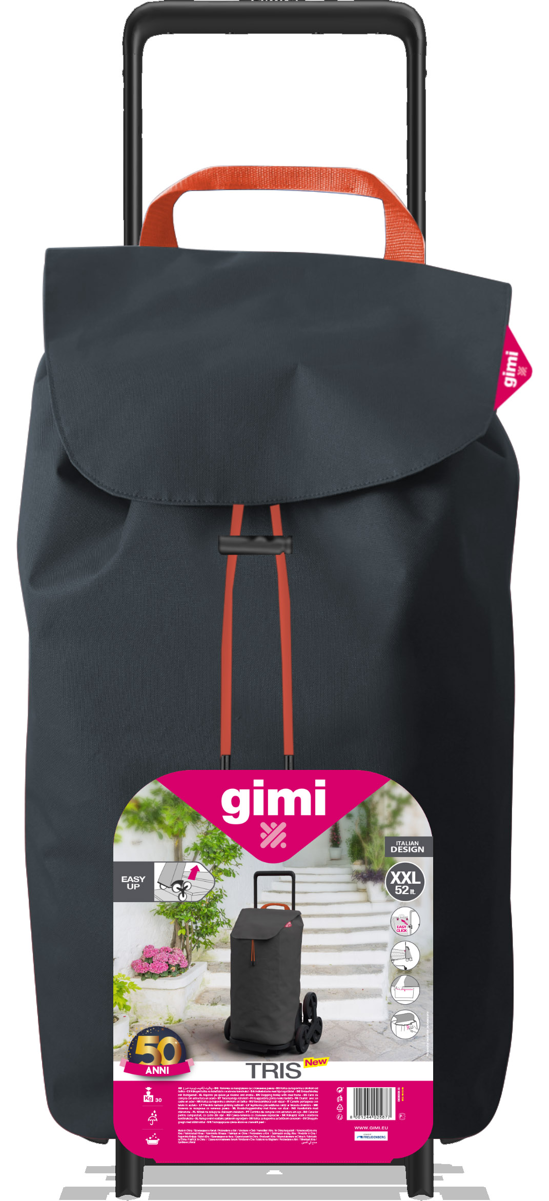 GRAUER EINKAUFSWAGEN TRIS GIMI