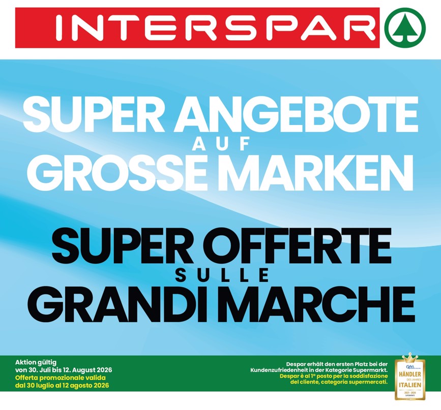 Super Offerte sulle Grandi Marche