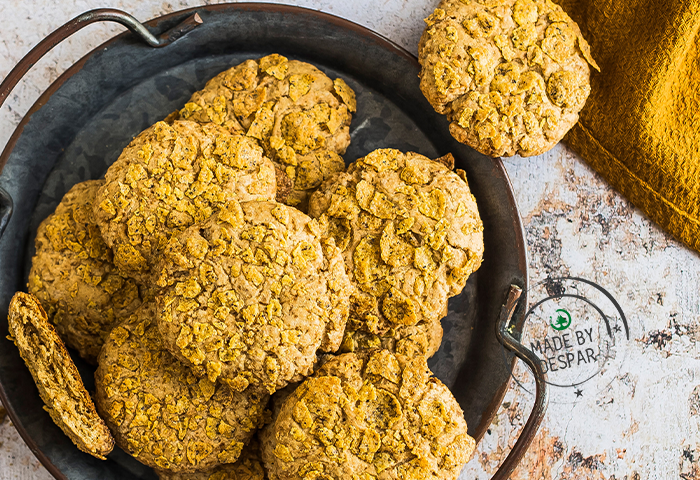 Biscotti vegan con flakes con grano saraceno