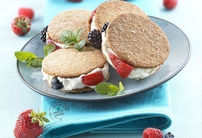 Biscotto gelato ai frutti di bosco