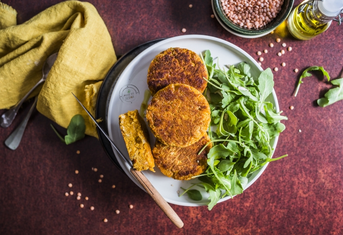 Burger di lenticchie rosse