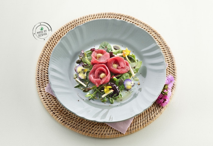 Carpaccio di manzo con maionese di mele