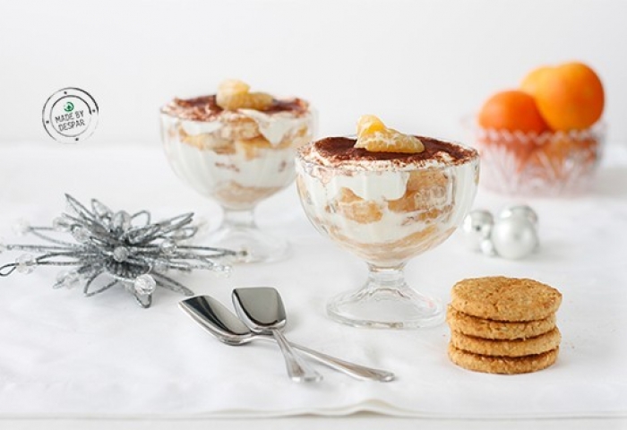Coppa croccante allo yogurt e mandarini