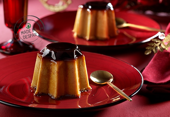 Crème caramel alla zucca, arancia e cannella