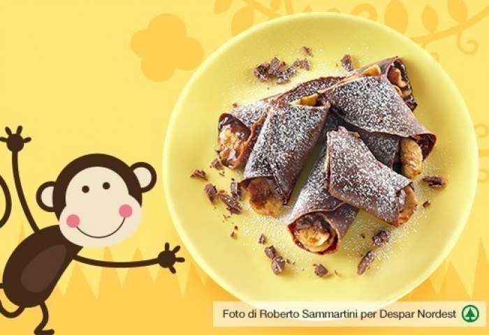 Crepes banane e cioccolato