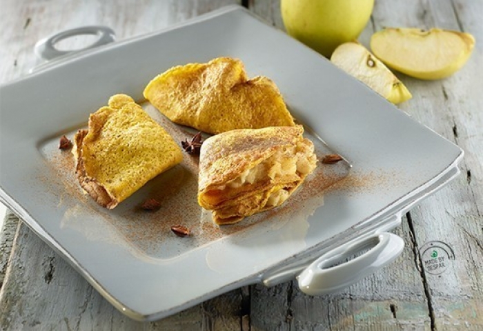 Crepes con mele al forno speziate