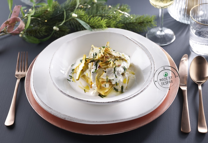 Crespelle di ceci con carciofi e ricotta