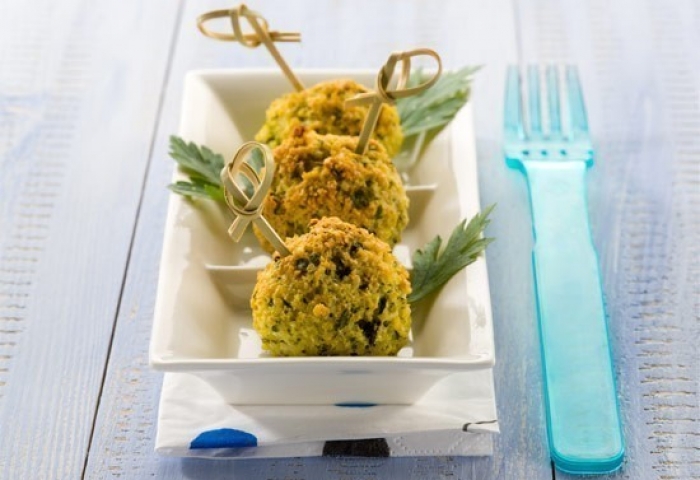 Crocchette di miglio con semi di lino...