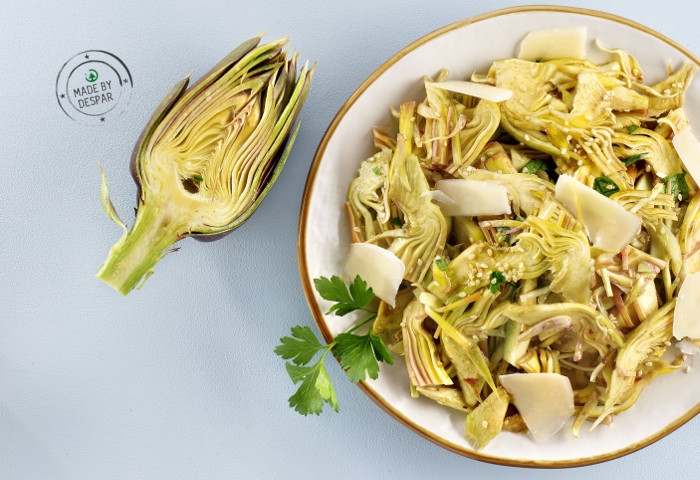 Cruditè di carciofi con vinaigrette all’aceto di mele