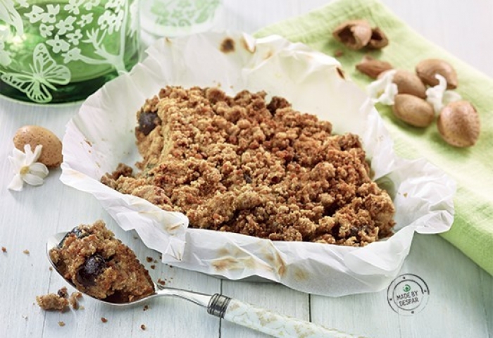 Crumble di ciliegie e zenzero