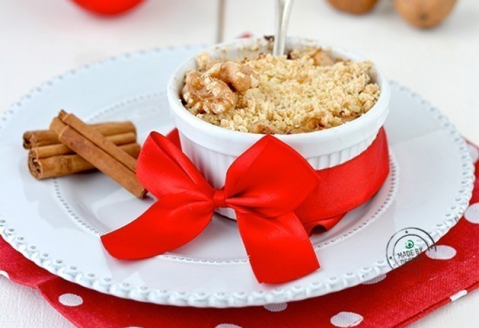 Crumble di pere, cannella e zenzero