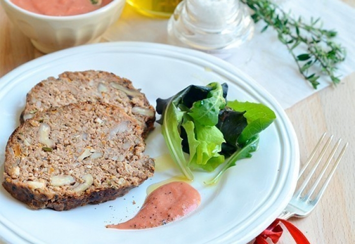 Finto arrosto di noci e lenticchie