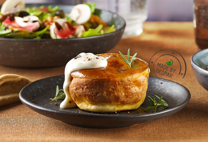 Flan alla zucca e noce moscata con salsa al parmigiano e rosmarino