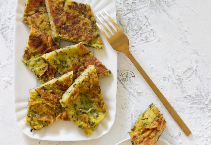 Frittata con farina di ceci e zucchine