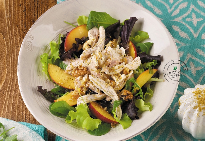 Insalata di coniglio alle pesche