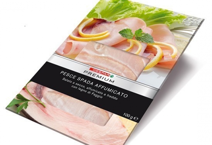Millefoglie di pane carasau con pesce spada