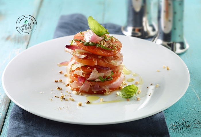Millefoglie di pomodori e cipolla di Tropea