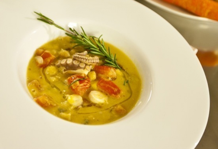 Minestra di ceci e polpo...