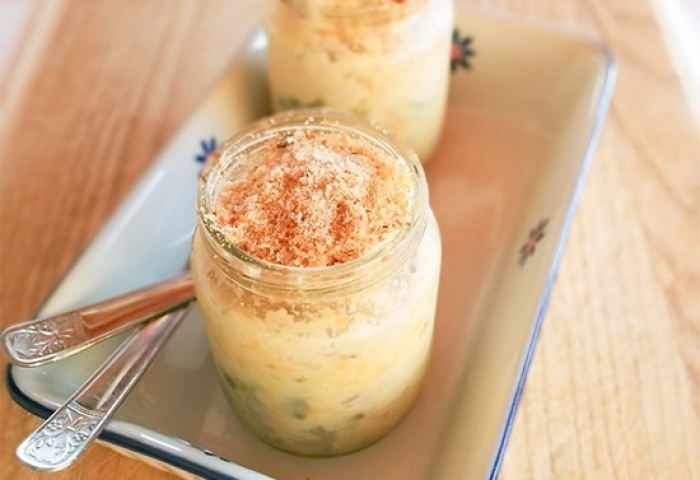 Mini gateau di patate con carote e zucchine