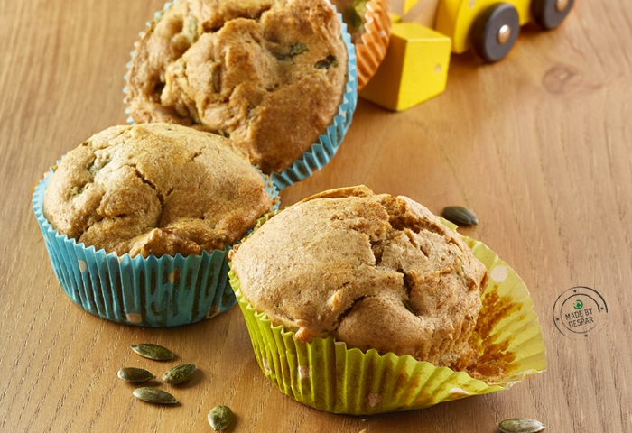 Muffin agli asparagi con semi di zucca