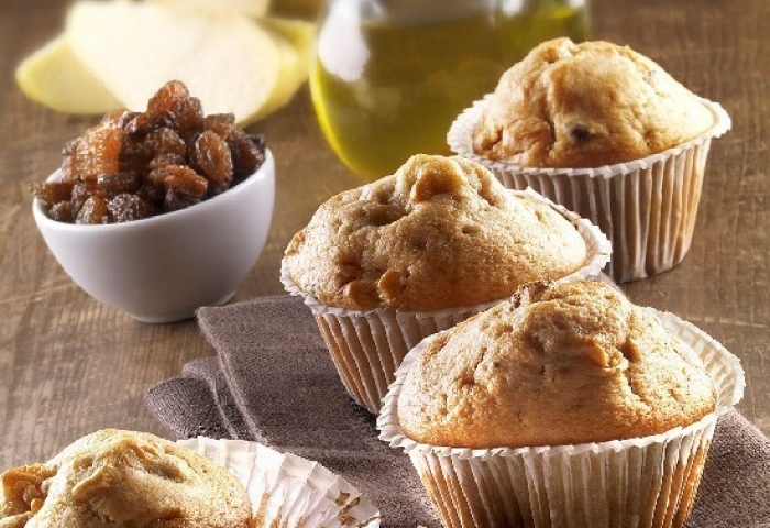 Muffin con uvette e mele all'olio EVO...