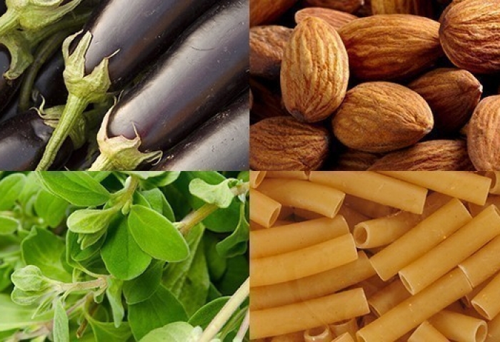 Pasta di Kamut® con melanzane e olive verdi