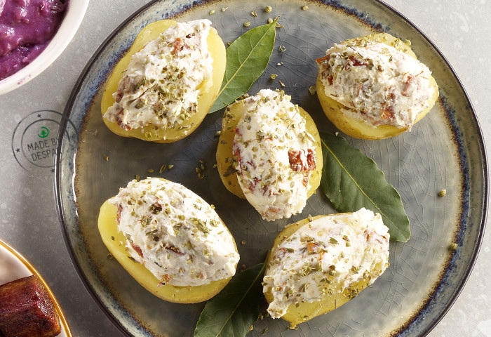Patate ripiene di pomodori secchi e ricotta