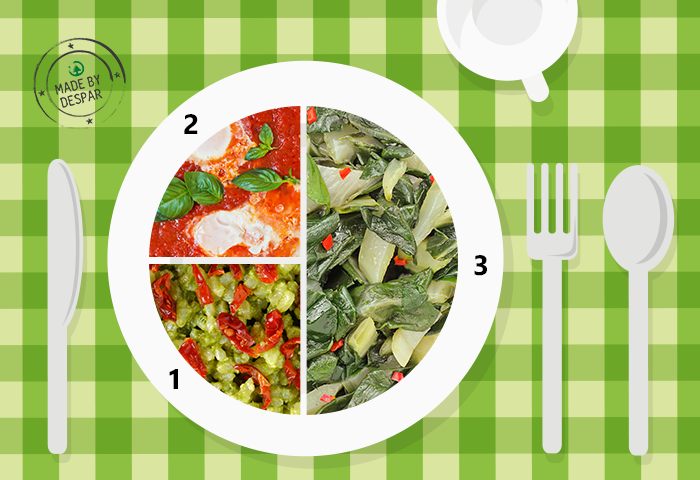 Piatto unico: biete allo zenzero, riso integrale, uova al pomodoro