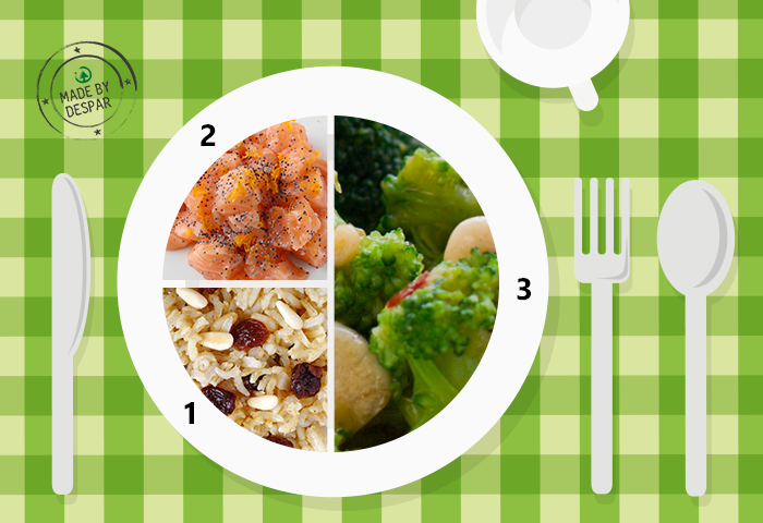 Piatto unico: broccoli con uvetta, riso integrale, salmone