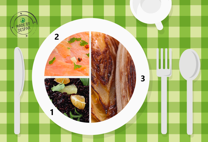 Piatto unico: indivia al forno, riso Venere, carpaccio di salmone