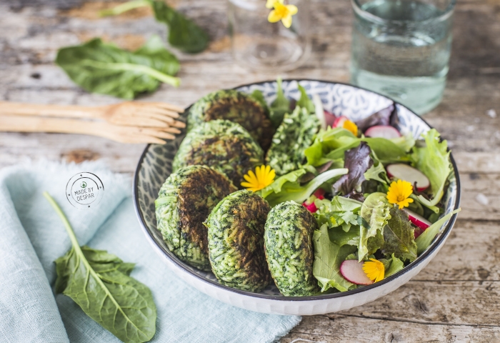 Polpette di spinaci, riso e ricotta