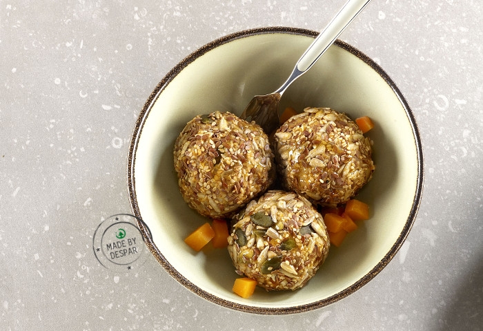 Polpette di zucca, riso e semi misti