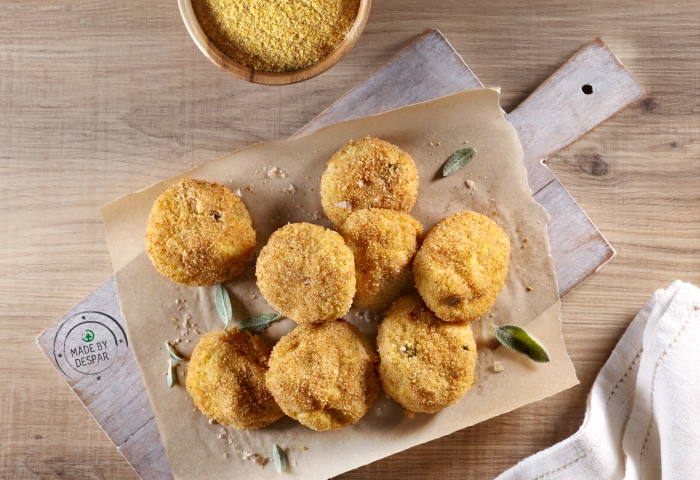 Polpettine di polenta ai piselli