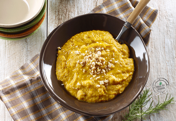 Purè di zucca e castagne al cardamomo