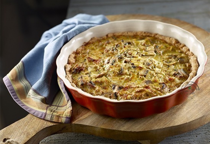 Quiche di porri e champignon