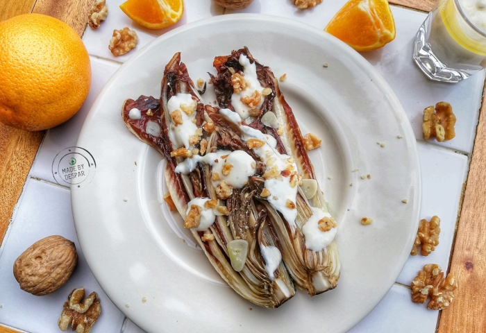 Radicchio al forno con crema di yogurt