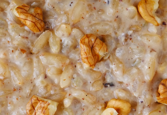 Riso integrale al pesto di noci