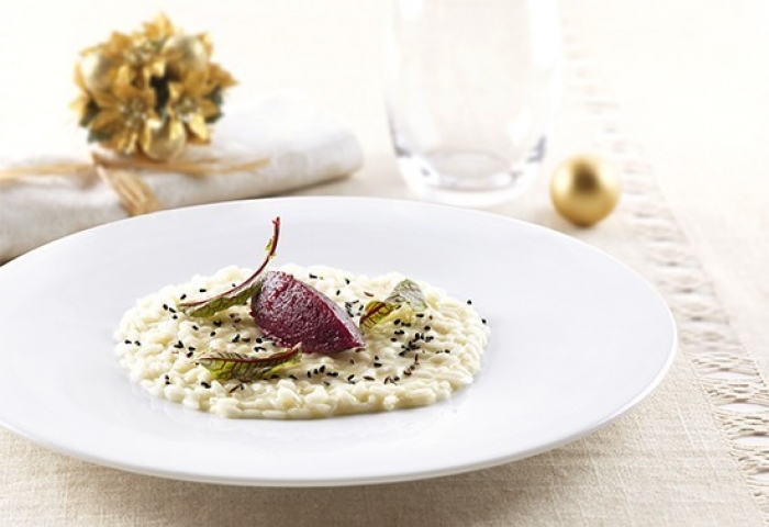 Risotto al cumino con rape rosse