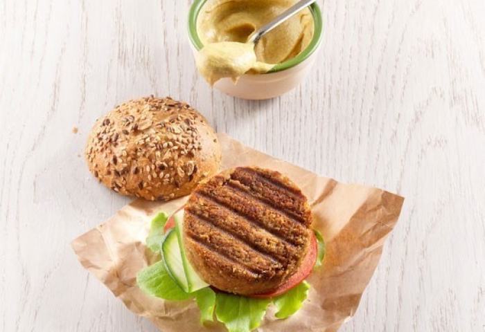 Sandwich con burger di lenticchie