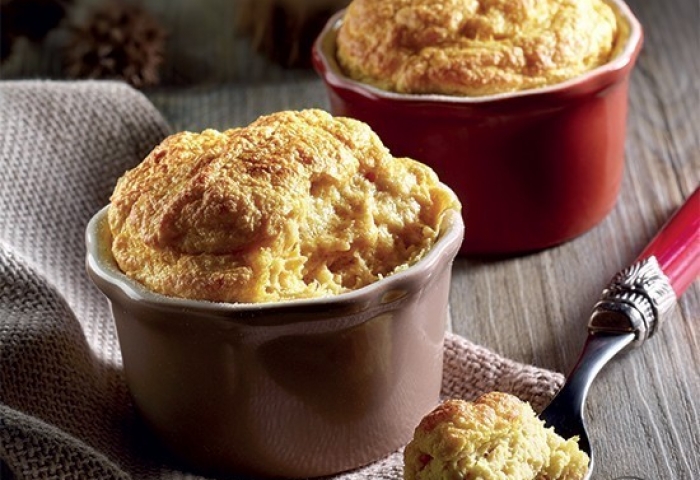 Soufflè di ceci e porri