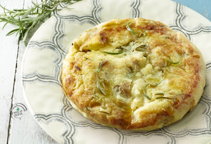Tortino di patate al rosmarino e olio extra vergine di oliva