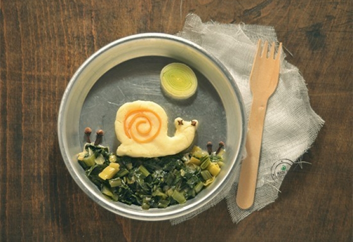 Tortino di semolino con bietoline