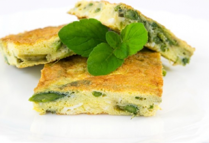 Triangoli di frittatina con asparagi...