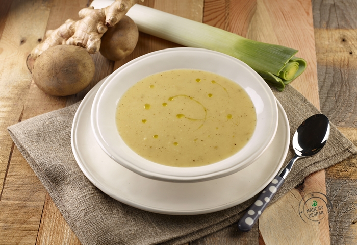 Vellutata di porri, patate e zenzero