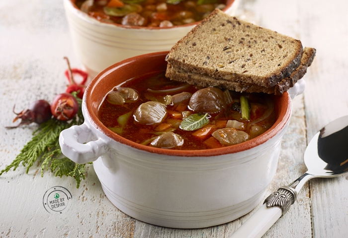 Zuppa di ceci e castagne