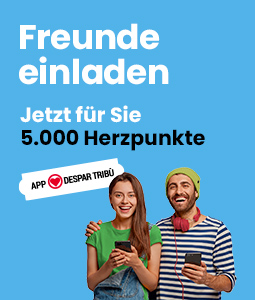 Laden Sie Ihre Freunde ein, Teil der App Despar Tribù zu werden und Sie erhalten 5.000 Herzpunkte.