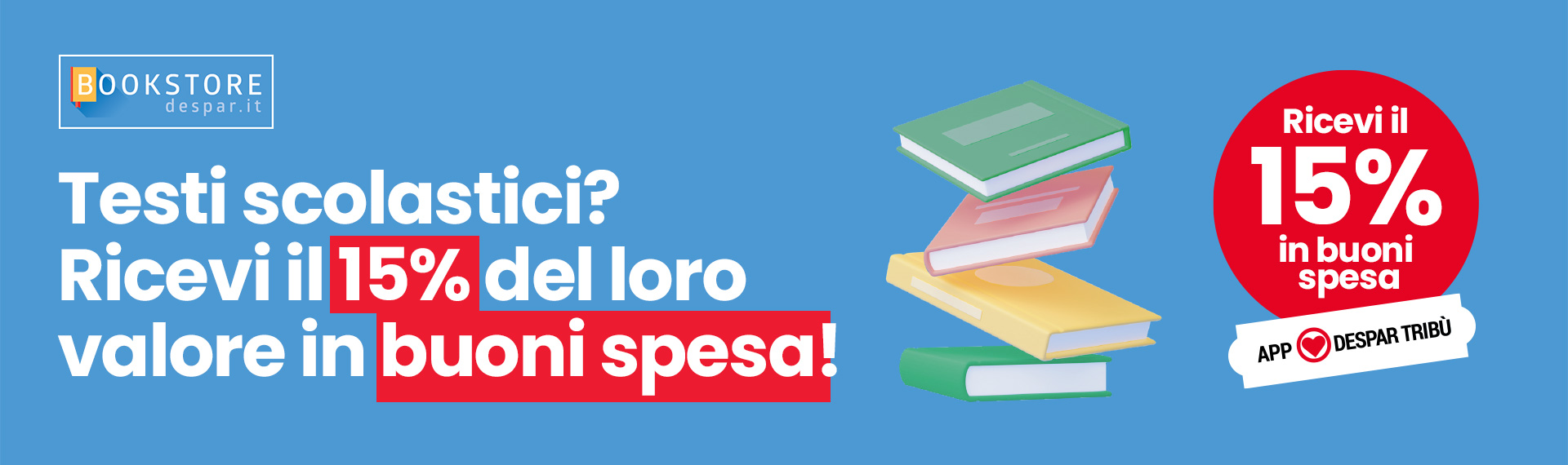 Testi scolastici? Ricevi il 15% del loro valore in buoni spesa!