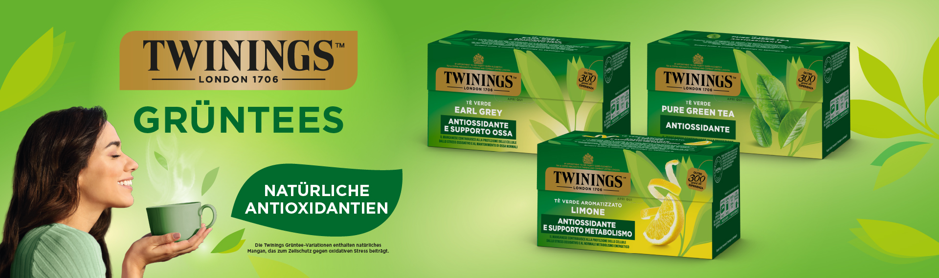 Gönnen Sie sich eine Pause und finden Sie Ihr Gleichgewicht mit der Grüntee-Auswahl von Twinings.