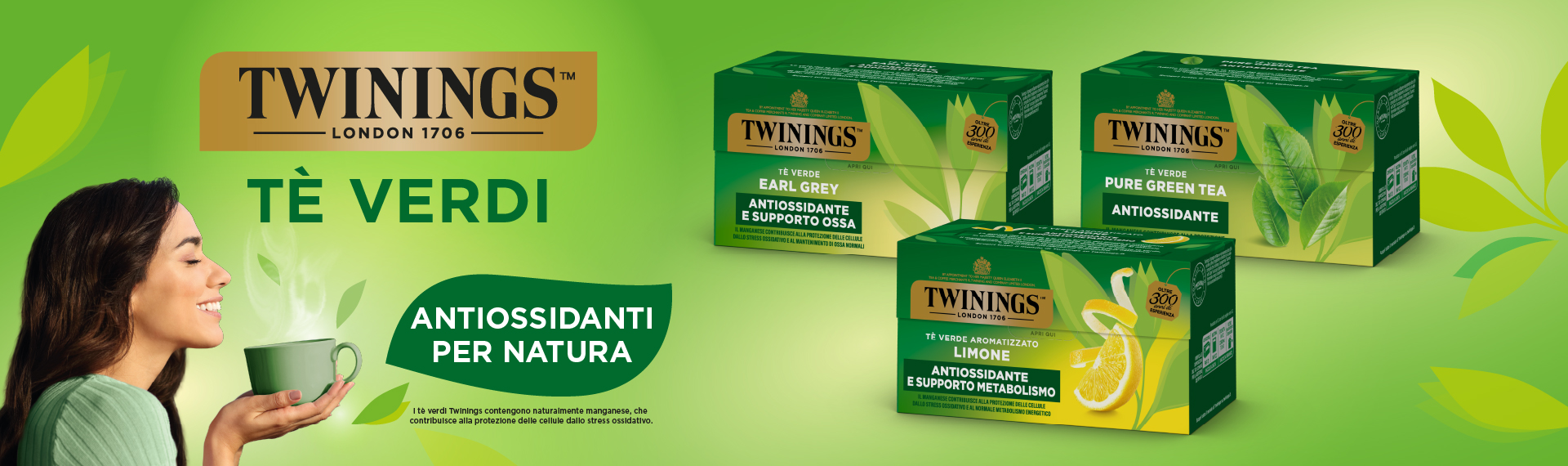 Prenditi una pausa e ritrova il tuo equilibrio con la selezione di tè verdi Twinings.